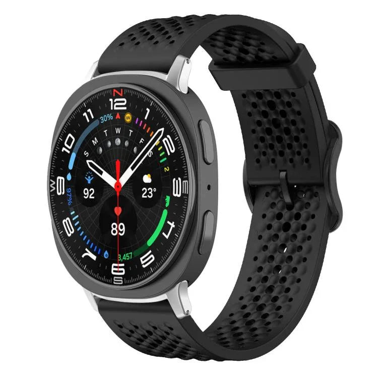 xDfind Atmungsaktives Silikon-Uhrenarmband, für Samsung Galaxy Watch Ultra / Ultra 2025, Samsung Galaxy Watch 8 / 8 Classic, Samsung Galaxy Watch 7 / 6 / 5 / FE