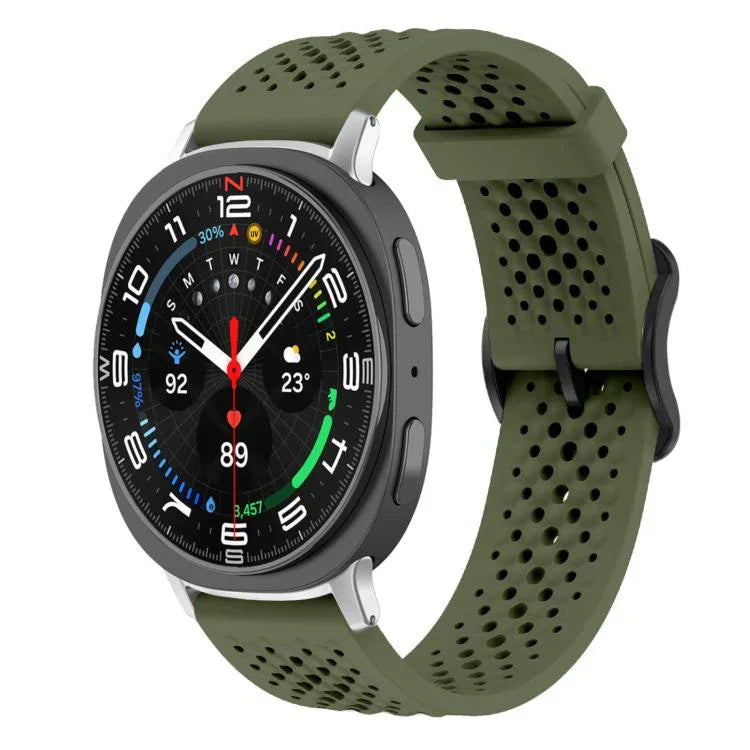 xDfind Atmungsaktives Silikon-Uhrenarmband, für Samsung Galaxy Watch Ultra / Ultra 2025, Samsung Galaxy Watch 8 / 8 Classic, Samsung Galaxy Watch 7 / 6 / 5 / FE