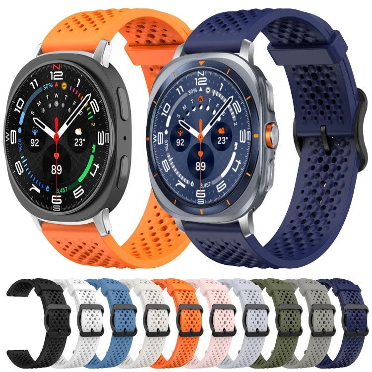 xDfind Atmungsaktives Silikon-Uhrenarmband, für Samsung Galaxy Watch Ultra / Ultra 2025, Samsung Galaxy Watch 8 / 8 Classic, Samsung Galaxy Watch 7 / 6 / 5 / FE