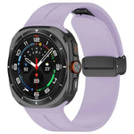 xDfind  Flat Head Groove Folding Black Buckle Silicone Watch Band, For Samsung Galaxy Watch Ultra / Ultra 2025