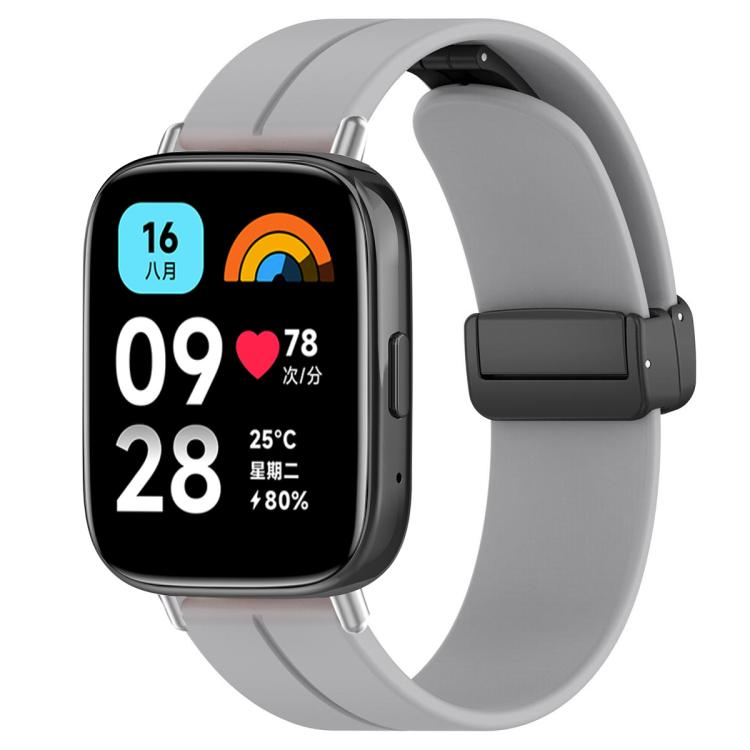 xDfind  Flat Head Groove Folding Black Buckle Silicone Watch Band, For Xiaomi Band 10 Pro / 9 Pro / Redmi Watch 6, For Redmi Watch 3 Active / Watch 3 Lite, For Redmi Watch 3