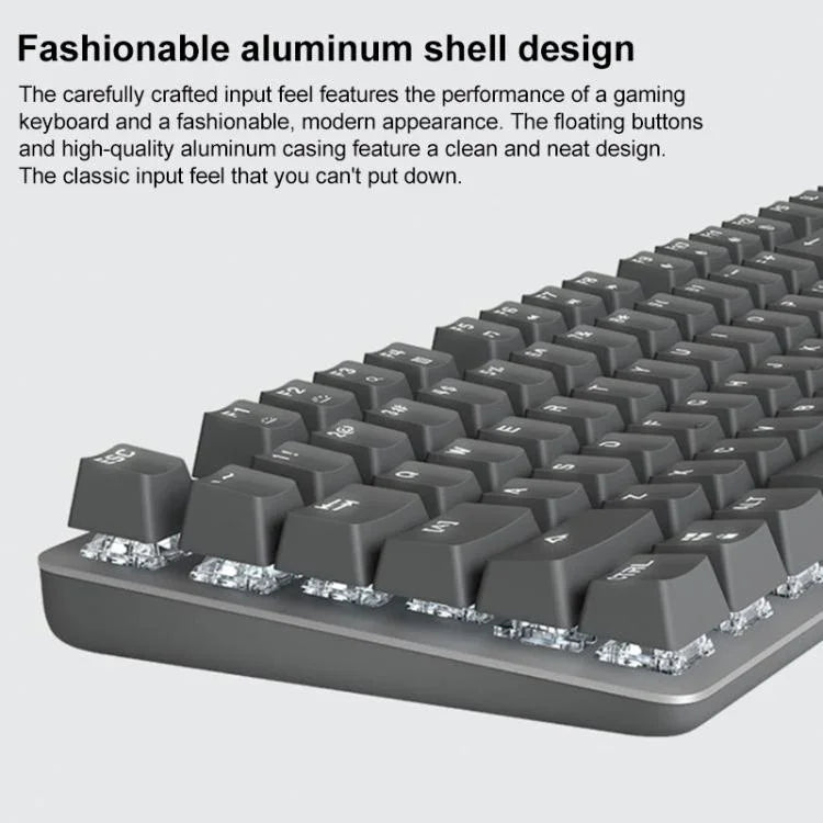 Logitech K845 Mechanische Tastatur mit Hintergrundbeleuchtung, kabelgebunden, Kabellänge: 1,8 m, Longhua Brown Achse, Longhua Red Achse