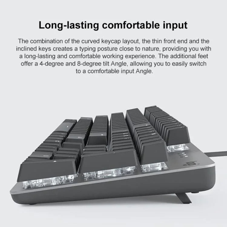 Logitech K845 Mechanische Tastatur mit Hintergrundbeleuchtung, kabelgebunden, Kabellänge: 1,8 m, Longhua Brown Achse, Longhua Red Achse