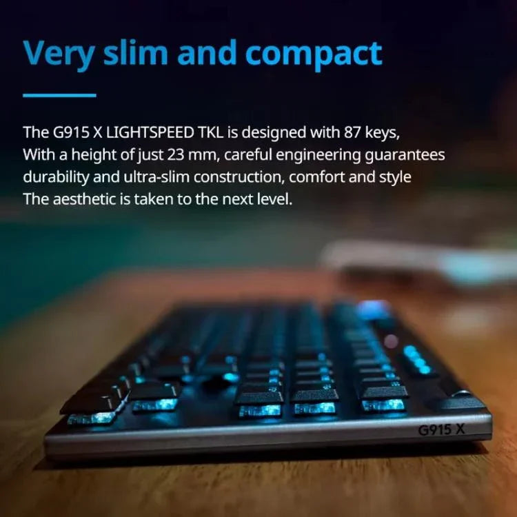 Logitech G915 X LIGHTSPEED TKL Gaming-Tastatur mit niedrigen Profil
