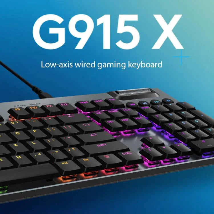 Logitech G915 X kabelgebundene flache Gaming-Tastatur