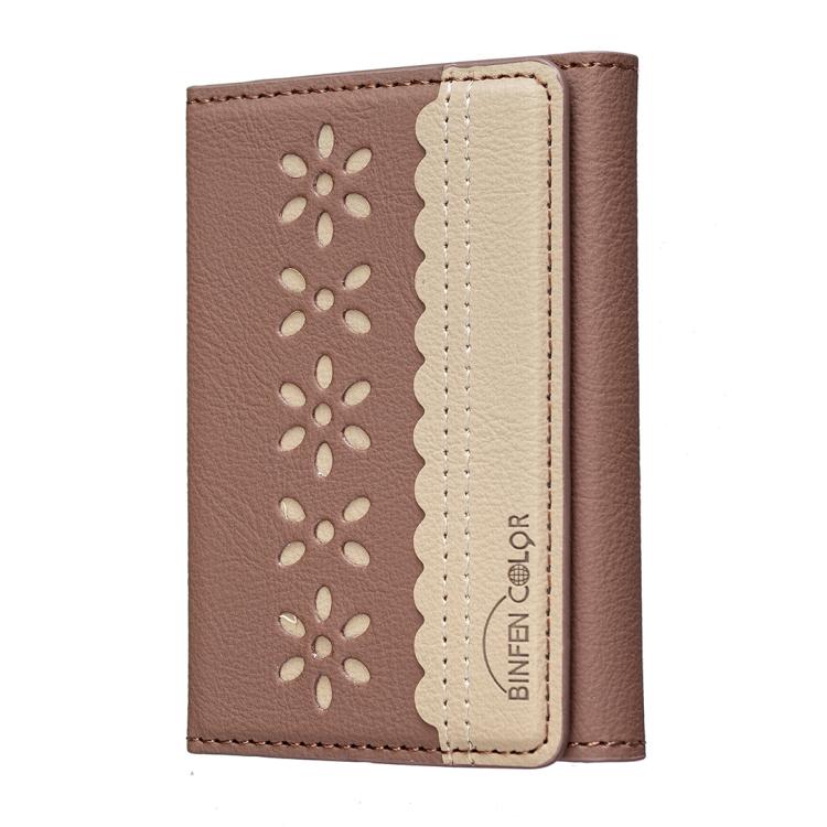 BFK25 BINFEN Farbige Blumen Magsafe Magnetische Leder-Kartenetui