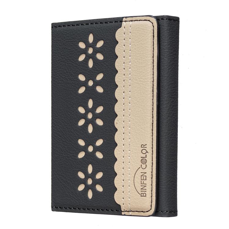 BFK25 BINFEN Farbige Blumen Magsafe Magnetische Leder-Kartenetui