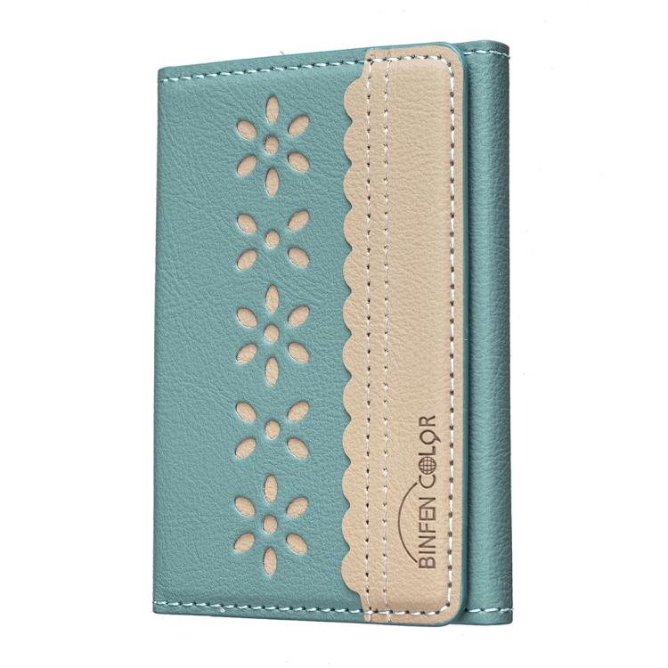 BFK25 BINFEN Farbige Blumen Magsafe Magnetische Leder-Kartenetui