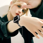 xDfind Twist Armband mit Diamanten, Metallarmband, für Apple Watch 42 / 44 / 45 / 46 / 49 mm, für Apple Watch 38 / 40 / 41 / S10 42 mm