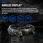 Zeblaze Vibe 8 Robuste Outdoor-Smartwatch mit 1,43-Zoll-Display, 5 ATM &amp; IP69K Wasserdichtigkeit und integrierter Taschenlampe