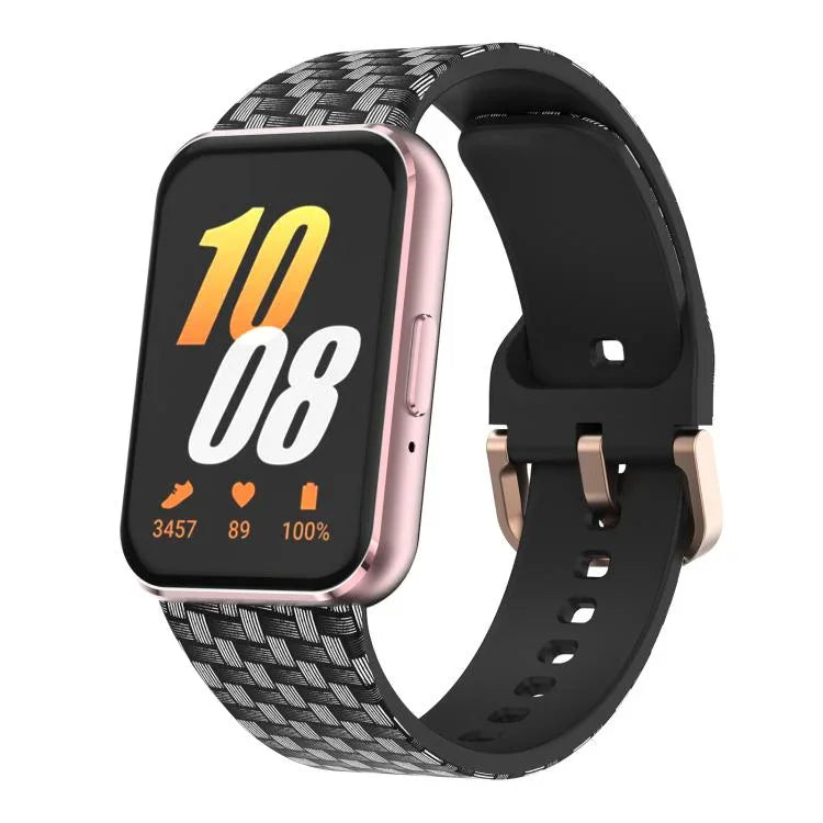 xDfind Silikonarmband mit goldener Schnalle und Aufdruck, für Samsung Galaxy Fit3
