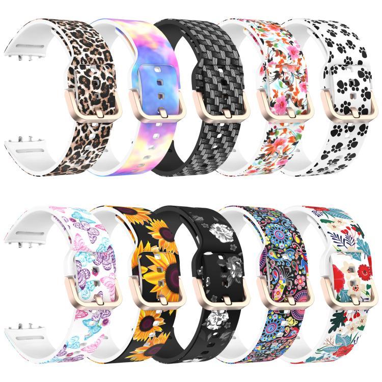 xDfind Silikonarmband mit goldener Schnalle und Aufdruck, für Samsung Galaxy Fit3