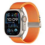 xDfind Stretch-Nylon-Uhrenarmband mit Fallschirmschnalle, passend für Apple Watch 42 / 44 / 45 / 46 / 49 mm, Apple Watch 38 / 40 / 41 / S10 42 mm