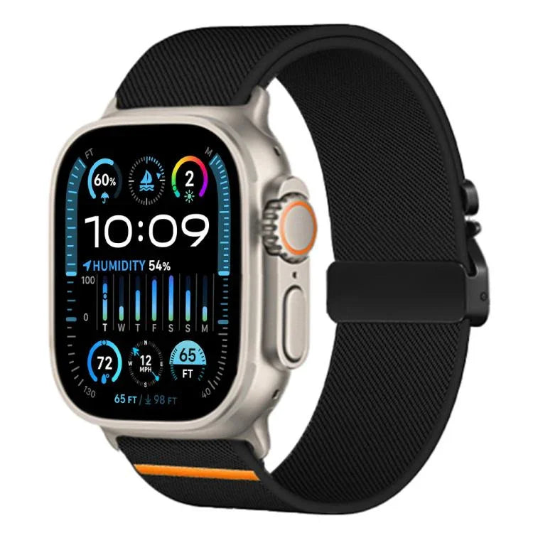 xDfind Stretch-Nylon-Uhrenarmband mit Fallschirmschnalle, passend für Apple Watch 42 / 44 / 45 / 46 / 49 mm, Apple Watch 38 / 40 / 41 / S10 42 mm