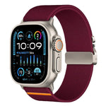 xDfind Stretch-Nylon-Uhrenarmband mit Fallschirmschnalle, passend für Apple Watch 42 / 44 / 45 / 46 / 49 mm, Apple Watch 38 / 40 / 41 / S10 42 mm