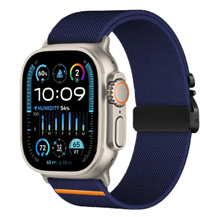 xDfind Stretch-Nylon-Uhrenarmband mit Fallschirmschnalle, passend für Apple Watch 42 / 44 / 45 / 46 / 49 mm, Apple Watch 38 / 40 / 41 / S10 42 mm