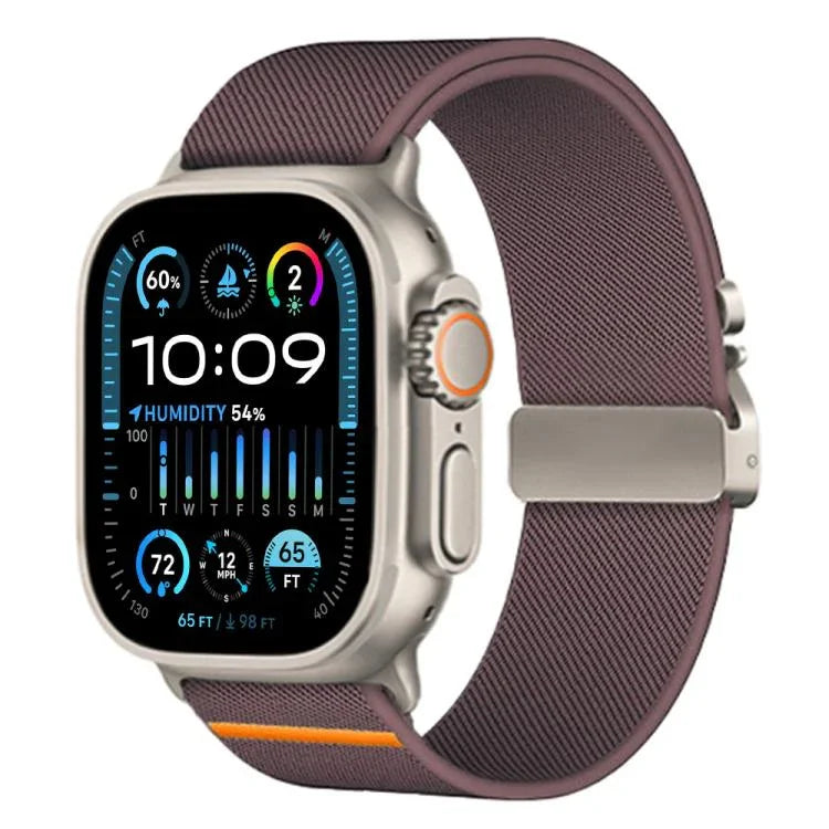 xDfind Stretch-Nylon-Uhrenarmband mit Fallschirmschnalle, passend für Apple Watch 42 / 44 / 45 / 46 / 49 mm, Apple Watch 38 / 40 / 41 / S10 42 mm
