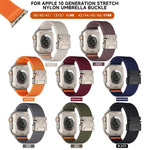 xDfind Stretch-Nylon-Uhrenarmband mit Fallschirmschnalle, passend für Apple Watch 42 / 44 / 45 / 46 / 49 mm, Apple Watch 38 / 40 / 41 / S10 42 mm