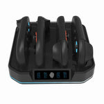 KJH NS2-026 4-in-1 Gamecontroller-Ladestation mit RGB-Licht, KJH-NS2-026