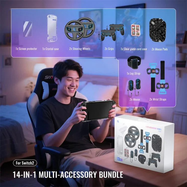 JYS NS2317 14-in-1 Sport-Gaming-Bewegungssensor-Controller-Set, JYS 14 In 1