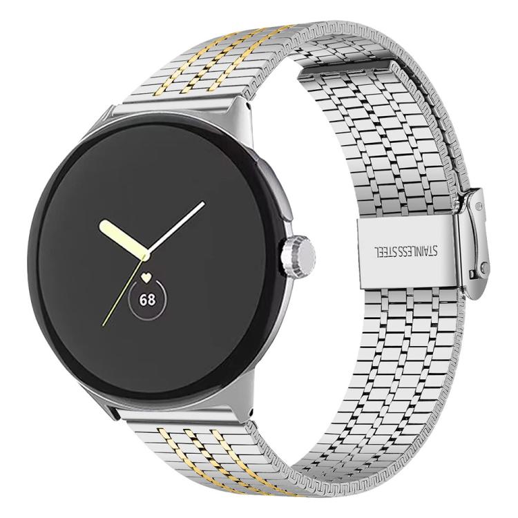 xDfind Sieben-Perlen-Schnalle Edelstahl-Uhrenarmband, Für Google Pixel Watch 4 / Watch 3 45mm, Für Google Pixel Watch 4 / 3 / 2 / 1 41mm