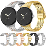 xDfind Sieben-Perlen-Schnalle Edelstahl-Uhrenarmband, Für Google Pixel Watch 4 / Watch 3 45mm, Für Google Pixel Watch 4 / 3 / 2 / 1 41mm