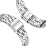 xDfind Edelstahl-Uhrenarmband mit sieben Perlen und Dornschließe, passend für Apple Watch 42 / 44 / 45 / 46 / 49 mm, Apple Watch 38 / 40 / 41 / S10 42 mm