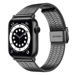 xDfind Edelstahl-Uhrenarmband mit sieben Perlen und Dornschließe, passend für Apple Watch 42 / 44 / 45 / 46 / 49 mm, Apple Watch 38 / 40 / 41 / S10 42 mm
