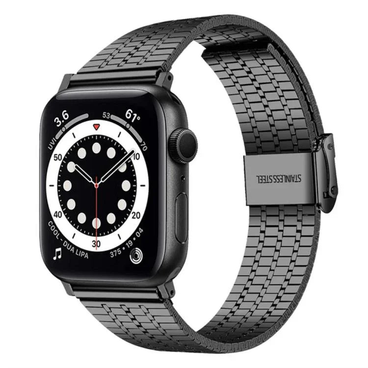 xDfind Edelstahl-Uhrenarmband mit sieben Perlen und Dornschließe, passend für Apple Watch 42 / 44 / 45 / 46 / 49 mm, Apple Watch 38 / 40 / 41 / S10 42 mm