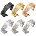 xDfind Edelstahl-Uhrenarmband mit sieben Perlen und Dornschließe, passend für Apple Watch 42 / 44 / 45 / 46 / 49 mm, Apple Watch 38 / 40 / 41 / S10 42 mm