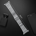 xDfind Edelstahl-Uhrenarmband mit sieben Perlen und Dornschließe, passend für Apple Watch 42 / 44 / 45 / 46 / 49 mm, Apple Watch 38 / 40 / 41 / S10 42 mm