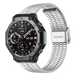 xDfind Seven Beads Buckle Stainless Steel Watch Band, For Amazfit T-Rex 3