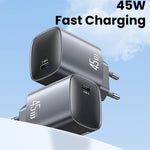 USAMS CC323 T66 45W USB-C / Typ-C GaN Schnellladegerät, EU Stecker, CC323