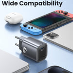 USAMS CC323 T66 45W USB-C / Typ-C GaN Schnellladegerät, EU Stecker, CC323