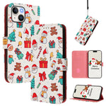 Christmas Series Buckle Leather Phone Case with Hand Strap, For iPhone 14 Pro Max, For iPhone SE 2022 / SE 2020 / 8 / 7, For iPhone 13 Pro Max, For iPhone 13 Pro, For iPhone 13 mini, For iPhone 12 Pro / 12, For iPhone 12 Pro Max, For iPhone 12 mini