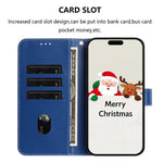Christmas Series Buckle Leather Phone Case with Hand Strap, For iPhone 14 Pro Max, For iPhone SE 2022 / SE 2020 / 8 / 7, For iPhone 13 Pro Max, For iPhone 13 Pro, For iPhone 13 mini, For iPhone 12 Pro / 12, For iPhone 12 Pro Max, For iPhone 12 mini