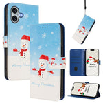 Weihnachtsserie Schnallen-Leder-Handyhülle mit Handschlaufe, Für iPhone 17e / 16e, Für iPhone 17 Pro Max, Für iPhone 17 Pro, Für iPhone 17, Für iPhone Air, Für iPhone 16 Pro Max, Für iPhone 16 Pro, Für iPhone 16 Plus