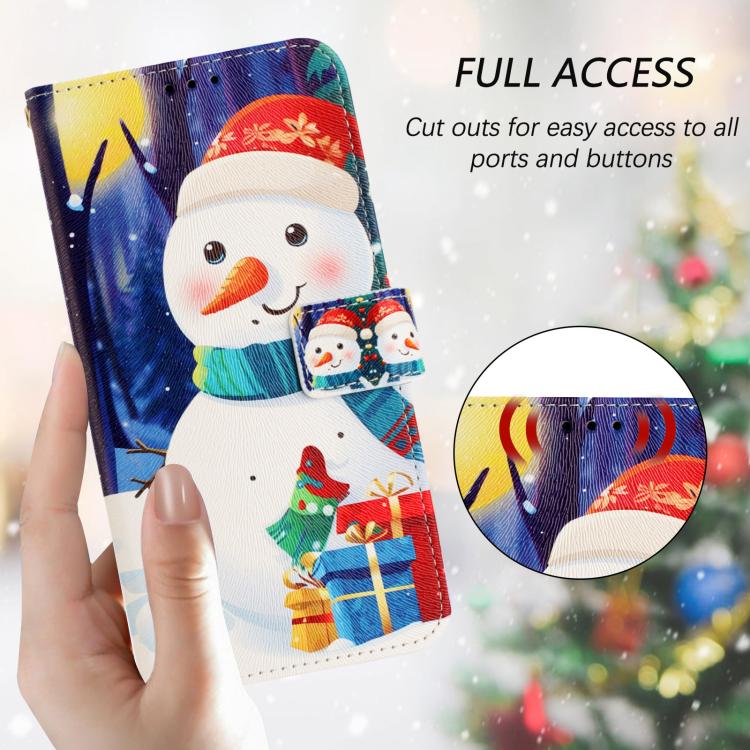 Weihnachtsserie Schnallen-Leder-Handyhülle mit Handschlaufe, Für iPhone 17e / 16e, Für iPhone 17 Pro Max, Für iPhone 17 Pro, Für iPhone 17, Für iPhone Air, Für iPhone 16 Pro Max, Für iPhone 16 Pro, Für iPhone 16 Plus