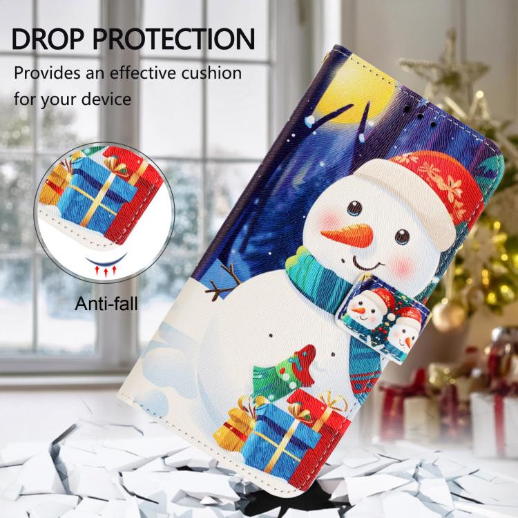 Weihnachtsserie Schnallen-Leder-Handyhülle mit Handschlaufe, Für iPhone 17e / 16e, Für iPhone 17 Pro Max, Für iPhone 17 Pro, Für iPhone 17, Für iPhone Air, Für iPhone 16 Pro Max, Für iPhone 16 Pro, Für iPhone 16 Plus