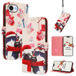 Weihnachtsserie Schnallen-Leder-Handyhülle mit Handschlaufe, Für iPhone 17e / 16e, Für iPhone 17 Pro Max, Für iPhone 17 Pro, Für iPhone 17, Für iPhone Air, Für iPhone 16 Pro Max, Für iPhone 16 Pro, Für iPhone 16 Plus