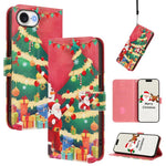 Weihnachtsserie Schnallen-Leder-Handyhülle mit Handschlaufe, Für iPhone 17e / 16e, Für iPhone 17 Pro Max, Für iPhone 17 Pro, Für iPhone 17, Für iPhone Air, Für iPhone 16 Pro Max, Für iPhone 16 Pro, Für iPhone 16 Plus