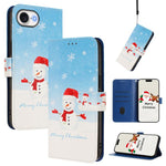 Weihnachtsserie Schnallen-Leder-Handyhülle mit Handschlaufe, Für iPhone 17e / 16e, Für iPhone 17 Pro Max, Für iPhone 17 Pro, Für iPhone 17, Für iPhone Air, Für iPhone 16 Pro Max, Für iPhone 16 Pro, Für iPhone 16 Plus