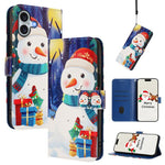 Weihnachtsserie Schnallen-Leder-Handyhülle mit Handschlaufe, Für iPhone 17e / 16e, Für iPhone 17 Pro Max, Für iPhone 17 Pro, Für iPhone 17, Für iPhone Air, Für iPhone 16 Pro Max, Für iPhone 16 Pro, Für iPhone 16 Plus