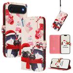 Weihnachtsserie Schnallen-Leder-Handyhülle mit Handschlaufe, Für iPhone 17e / 16e, Für iPhone 17 Pro Max, Für iPhone 17 Pro, Für iPhone 17, Für iPhone Air, Für iPhone 16 Pro Max, Für iPhone 16 Pro, Für iPhone 16 Plus