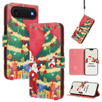 Weihnachtsserie Schnallen-Leder-Handyhülle mit Handschlaufe, Für iPhone 17e / 16e, Für iPhone 17 Pro Max, Für iPhone 17 Pro, Für iPhone 17, Für iPhone Air, Für iPhone 16 Pro Max, Für iPhone 16 Pro, Für iPhone 16 Plus