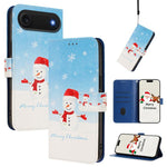 Weihnachtsserie Schnallen-Leder-Handyhülle mit Handschlaufe, Für iPhone 17e / 16e, Für iPhone 17 Pro Max, Für iPhone 17 Pro, Für iPhone 17, Für iPhone Air, Für iPhone 16 Pro Max, Für iPhone 16 Pro, Für iPhone 16 Plus