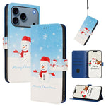 Weihnachtsserie Schnallen-Leder-Handyhülle mit Handschlaufe, Für iPhone 17e / 16e, Für iPhone 17 Pro Max, Für iPhone 17 Pro, Für iPhone 17, Für iPhone Air, Für iPhone 16 Pro Max, Für iPhone 16 Pro, Für iPhone 16 Plus