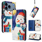 Weihnachtsserie Schnallen-Leder-Handyhülle mit Handschlaufe, Für iPhone 17e / 16e, Für iPhone 17 Pro Max, Für iPhone 17 Pro, Für iPhone 17, Für iPhone Air, Für iPhone 16 Pro Max, Für iPhone 16 Pro, Für iPhone 16 Plus