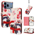 Weihnachtsserie Schnallen-Leder-Handyhülle mit Handschlaufe, Für iPhone 17e / 16e, Für iPhone 17 Pro Max, Für iPhone 17 Pro, Für iPhone 17, Für iPhone Air, Für iPhone 16 Pro Max, Für iPhone 16 Pro, Für iPhone 16 Plus