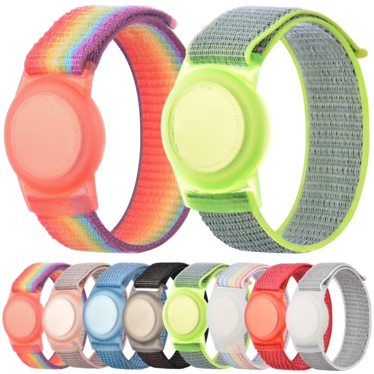 xDfind Nylon-Schlaufen-Uhrenarmband Stil Anti-Verlust Tracker Schutzcover, Für AirTag 2. Gen / AirTag 1. Gen